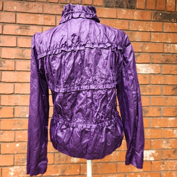 Chicos Ruffles Full Zip Light Weight Jacket Size 0 (Small) - Picture 3 of 6